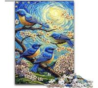 Puzzles 1000 Pieces for Adults Bluebird on The Tree, for Ages 14 And over Each Piece Is Unique - Fun And Challenging Game for The Whole Family Good Gift (size 26x38cm)