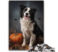Puzzles 1000 Pieces for Adults Border Collie 1000 Pieces for Teenagers,Quiz Game Wall Decoration Unique Birthday And Xmas Gifts (26x38cm)
