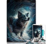 Puzzles 1000 Pieces for Adults Border Collie Dog 1000 Pieces for Teenagers,is Ideal As Gifts for The Whole Family for Age 14 (size 38x26cm)