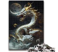 Puzzles 1000 Pieces for Adults Brave Dragon Help The Brain Exercise Addictive Toys to Cultivate Patience Artists Collection, Fine Art 26x38cm