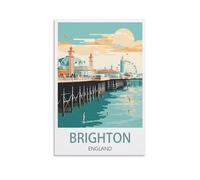 Puzzles 1000 Pieces for Adults，Brighton England Posters Family Fun Jigsaws Puzzles 1000 Pieces for Adults Gifts 52x38cm