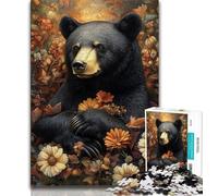 Puzzles 1000 Pieces for Adults Brown Bear Teenager Puzzles,Game Toys Every Piece Is Unique - Challenging Family Fun Game (size 75x50cm)