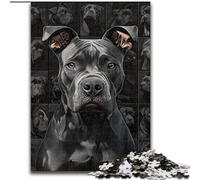 Puzzles 1000 Pieces for Adults Bull Terrier Collage Difficult Puzzles for Adults 26X38CM Family Game Night Fun, DIY Decorative Artwork