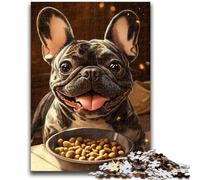 Puzzles 1000 Pieces for Adults Bulldog Eating Puzzles for Teenagers,Relax Games Is Ideal As A Gift for The Whole Family (26x38cm)