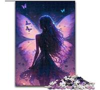 Puzzles 1000 Pieces for Adults Butterfly Fairy Made of Wood, Making It A Great Gift for Family Fun 50x75cm for Home Decor, Brain Training