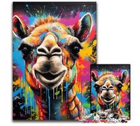Puzzles 1000 Pieces for Adults Butterfly Graffiti Painting Wooden Jigsaw Puzzles Family Interactive Game, Craft Gift with Colorful Artwork 50x75CM/19.68x29.52inch