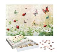 Puzzles 1000 Pieces for Adults, Butterfly Jigsaw Puzzles for Adults 1000, Wooden Puzzle with Exquisite Packaging Box, Animal Jigsaws for Family Educational Games, Gifts for Women, Home Decor, -8054