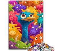 Puzzles 1000 Pieces for Adults Cartoon Flamingo 1000 Piece Puzzle,Learning Educational Toys Family Games Gifts for Friends And Family (75x50cm)