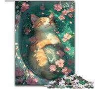 Puzzles 1000 Pieces for Adults Cat in The Pool 1000 Piece Jigsaw Puzzle, Ideal for Office, Bedroom, Living Room Decor (Size 26x38cm)