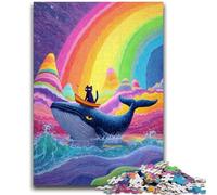 Puzzles 1000 Pieces for Adults Cats And Whales for And from 14 Years And over Hands-on Game Christmas Game Gifts 26x38cm