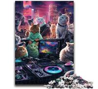 Puzzles 1000 Pieces for Adults Cats Party Adult Puzzles,learning Educational for Is Ideal As A Gift for The Whole Family (75x50cm)