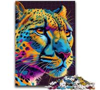 Puzzles 1000 Pieces for Adults Cheetah Pop Art Animal Help The Brain Exercise Addictive Toys to Cultivate Patience Artists Collection, Fine Art 50x75cm
