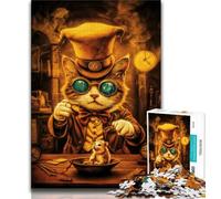 Puzzles 1000 Pieces for Adults Chef Cat Teenager Jigsaw,Educational Games Home Decoration Birthday Present, Gifts, Wall Art (size 75x50cm)