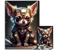 Puzzles 1000 Pieces for Adults Chihuahua SuperheroPuzzles for Adults for Teenager Families Perfect DIY Decor BrainTeasing Challenge 1000 PCS(38x26cm)