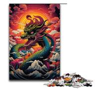 Puzzles 1000 Pieces for Adults Chinese Dragon Jigsaw Wall Decoration Unique Birthday And Xmas Gifts 75x50cm