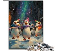 Puzzles 1000 Pieces for Adults Christmas Penguin, Toys Educational Games Stress Relieving Unique Home Decor And Gifts 50x75cm