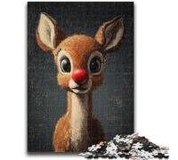 Puzzles 1000 Pieces for Adults Clown Nose Deer Brain Teaser Game Educational Game for Birthday, Chrismas for for Age 14 26x38cm