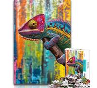 Puzzles 1000 Pieces for Adults Color Chameleon 1000 Pieces for Adults,Brain Intelligence Challenge Addictive Toys for Home Decoration (size 38x26cm)