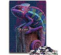 Puzzles 1000 Pieces for Adults Color Chameleon Family Game Stress Reliever Difficult Challenge Suitable for Couples 50x75cm