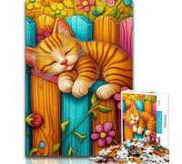 Puzzles 1000 Pieces for Adults Colored Cat Teenager Jigsaw,Educational Games Home Decoration Birthday Present, Gifts, Wall Art (size 75x50cm)