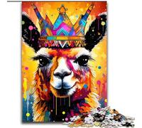 Puzzles 1000 Pieces for Adults Colorful Alpacas Puzzle Interactive Family Game, Ideal, Family Activity Game (size : 50x75cm)
