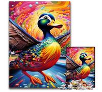 Puzzles 1000 Pieces for Adults Colorful Art Duck cardboard Jigsaw Puzzles Family Interactive Game, Craft Gift with Colorful Artwork 26X38CM/10.23x14.96inch