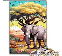 Puzzles 1000 Pieces for Adults Colorful Art Elephant Puzzles for Adults size 26x38cm Perfect for Family Fun on Christmas, Thanksgiving, Birthdays & Easter