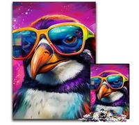 Puzzles 1000 Pieces for Adults Colorful Art Penguin cardboard Jigsaw Perfect for Christmas, Halloween, Easter, New Year 26X38CM/10.23x14.96inch