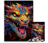 Puzzles 1000 Pieces for Adults Colorful Chinese Dragon cardboard Jigsaw Puzzles Family Interactive Game, Craft Gift with Colorful Artwork 26X38CM/10.23x14.96inch