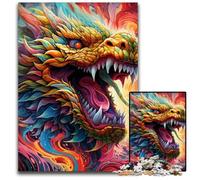 Puzzles 1000 Pieces for Adults Colorful Chinese Dragon cardboard Jigsaw Puzzles Family Interactive Game, Craft Gift with Colorful Artwork 26X38CM/10.23x14.96inch