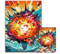 Puzzles 1000 Pieces for Adults Colorful Explosion Wooden Jigsaw Puzzles Family Interactive Game, Craft Gift with Colorful Artwork 50x75CM/19.68x29.52inch