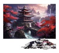 Puzzles 1000 Pieces for Adults Colorful Japanese Temple Wooden Jigsaw Puzzles Family Activity, DIY Home Decor, 50x75CM/19.68x29.52inch