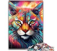 Puzzles 1000 Pieces for Adults Colorful Lynx 1000 Pieces for Teenagers,Quiz Game Wall Decoration Unique Birthday And Xmas Gifts (50x75cm)