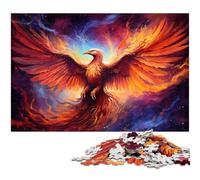 Puzzles 1000 Pieces for Adults Colorful Phoenix Wooden Jigsaw Puzzles Family Activity, DIY Home Decor, 50x75CM/19.68x29.52inch