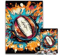 Puzzles 1000 Pieces for Adults Colorful Rugby Wooden Jigsaw Brain Teaser Game, Interactive Family Game, Suitable for Ages 14+ 50x75CM/19.68x29.52inch