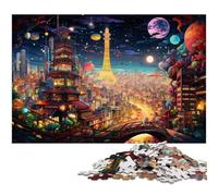 Puzzles 1000 Pieces for Adults Colorful Tokyo Wooden Jigsaw Puzzles Family Interactive Game, Craft Gift with Colorful Artwork 50x75CM/19.68x29.52inch