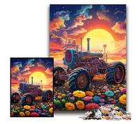 Puzzles 1000 Pieces for Adults Colorful Tractor cardboard Jigsaw Puzzles 26x38 cm Perfect for Birthday, Christmas