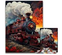 Puzzles 1000 Pieces for Adults Colorful Train Impossible Jigsaw Puzzles for Adults DIY Home Decor Gift, Brain Teaser Game 26X38CM/10.23x14.96inch