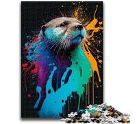 Puzzles 1000 Pieces for Adults Coloured Otters Teenager Puzzles,Fun Games Every Piece Is Unique - Challenging Family Fun Game (38x26cm)