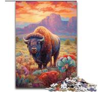 Puzzles 1000 Pieces for Adults Colourful Alpine Cow Paintings Made of Wood, Making It A Great Gift for Family Fun 50x75cm for Home Decor, Brain Training