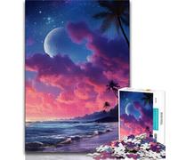 Puzzles 1000 Pieces for Adults Colourful Dream Beach Jigsaw,Challenging Game Toys Wall Decoration Unique Birthday And Xmas Gifts 75x50cm