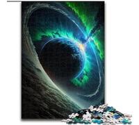 Puzzles 1000 Pieces for Adults Colourful Fantasy Cosmic Black Hole Made of Wood, Making It A Great Gift for Family Fun 50x75cm for Home Decor, Brain Training
