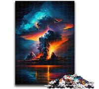 Puzzles 1000 Pieces for Adults Colourful Psychedelic Volcanoes Adult Puzzles,learning Educational for Is Ideal As A Gift for The Whole Family (26x38cm)