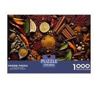 Puzzles 1000 Pieces for Adults Colourful Spices 。 Puzzles for Adults 1000 Piece Puzzle Educational Games - Food Feast Puzzle Gifts 38x26cm/1000pcs