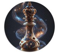 Puzzles 1000 Pieces for Adults Cosmic Chess Round Puzzles Family Interaction & Brain Challenge,Family Activity Challenge 67.5x67.5 cm