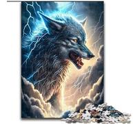 Puzzles 1000 Pieces for Adults Cosmic Nebula Wolf Made of Wood, Perfect Christmas & New Year Gift, 50x75cm for Home Decor, Brain Training