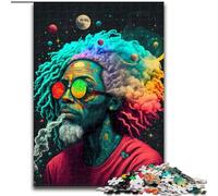 Puzzles 1000 Pieces for Adults Cosmic Rastafarian Impossible Jigsaw Puzzles for Adults size 26x38cm Family Interactive Game, Craft Gift with Colorful Artwork