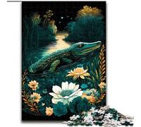 Puzzles 1000 Pieces for Adults Crocodile Enchanted World Impossible Jigsaw Puzzles for Adults size 50x75cm Family Interactive Game, Craft Gift with Colorful Artwork