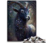 Puzzles 1000 Pieces for Adults Cute Art Goat Jigsaw,Challenging Game Toys Wall Decoration Unique Birthday And Xmas Gifts (26x38cm)