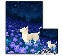 Puzzles 1000 Pieces for Adults Cute Cat Gazing at Stars Jigsaw Puzzles for Adults for Holidays Birthdays And Family Game Nights 1000 PCS(38x26cm)